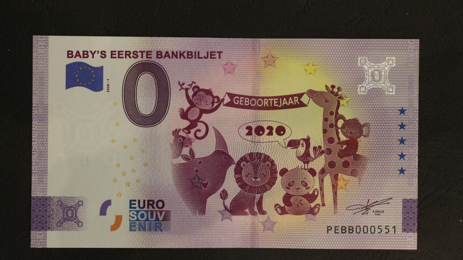 BABY&#39;S EERSTE BANKBILJET