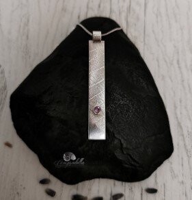 Elegant silver Amethyst  & Silver pendent