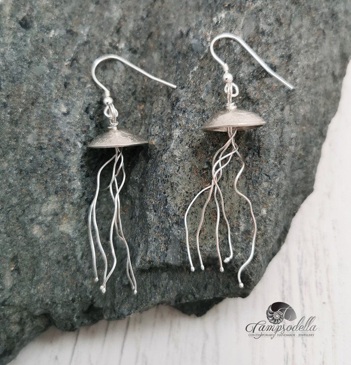 Jellyfish coin earrings - Silver (925)