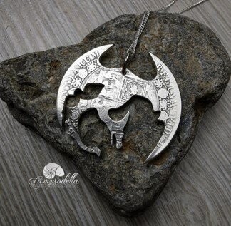 Silver Dragon necklace- Half-crown 925