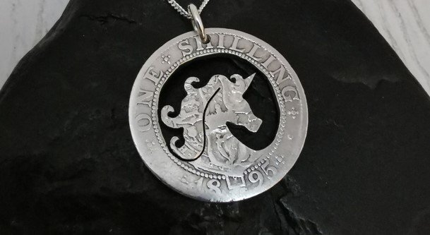 Silver Unicorn necklace - Shilling 925