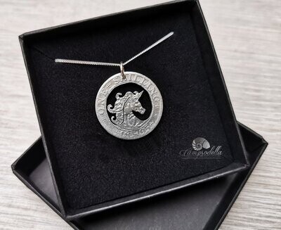 Silver Unicorn necklace - Shilling 925