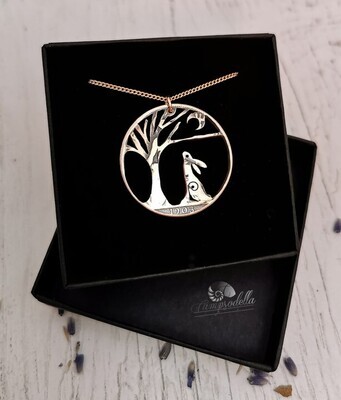 Hare Gazing in to the Forest Night sky- Bronze Penny
