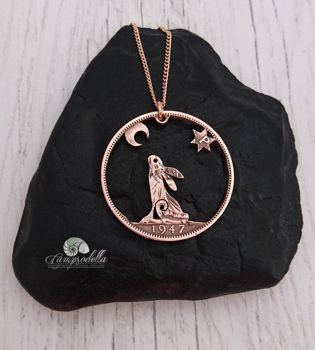 Moon Gazing Hare necklace- Penny