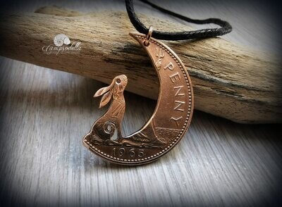 Hare in the Moon pendant- Penny