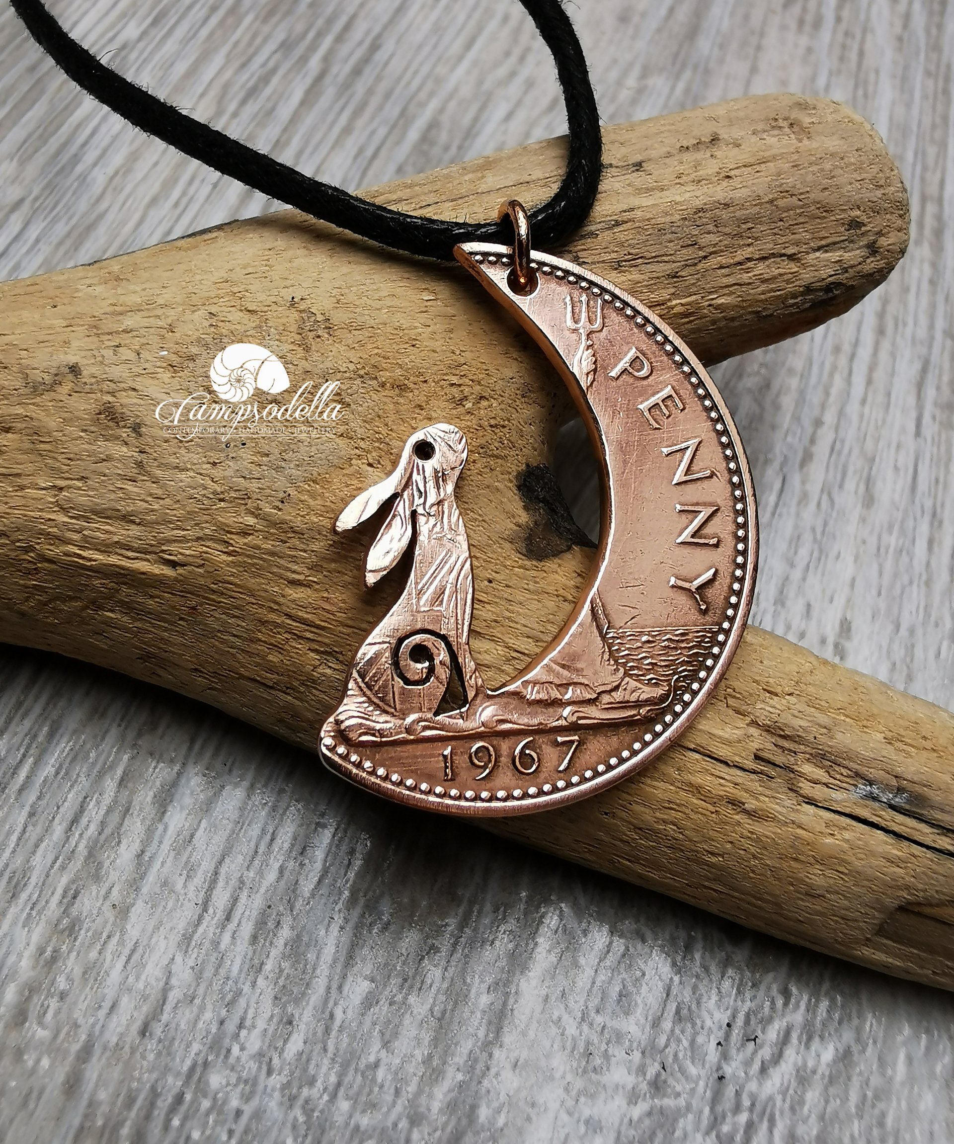 Hare in the Moon pendant- Penny