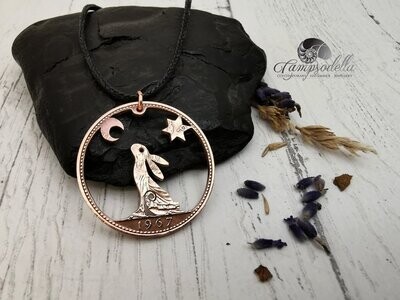 Moon Gazing Hare necklace- Penny