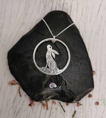 Just Gazing Hare pendant- Florin 925 silver