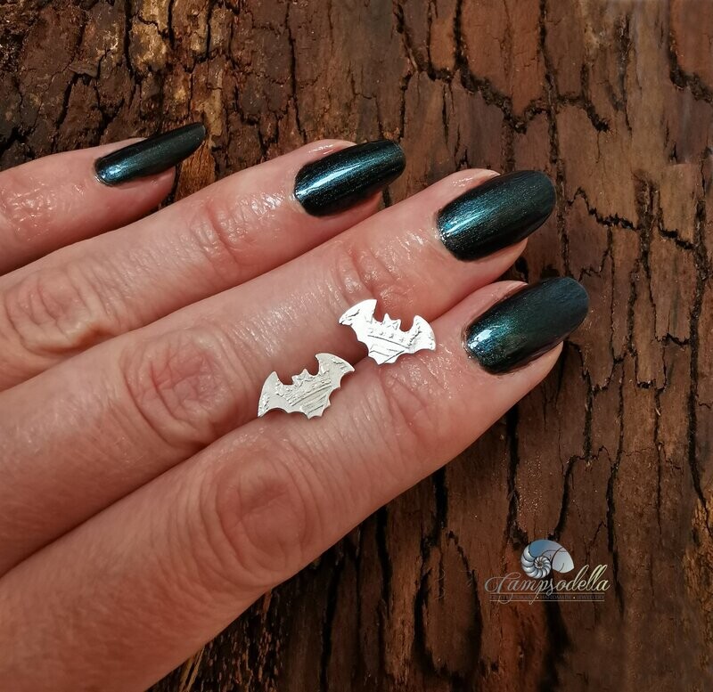 Bat stud earrings