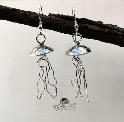 Jellyfish coin earrings - Silver (925)