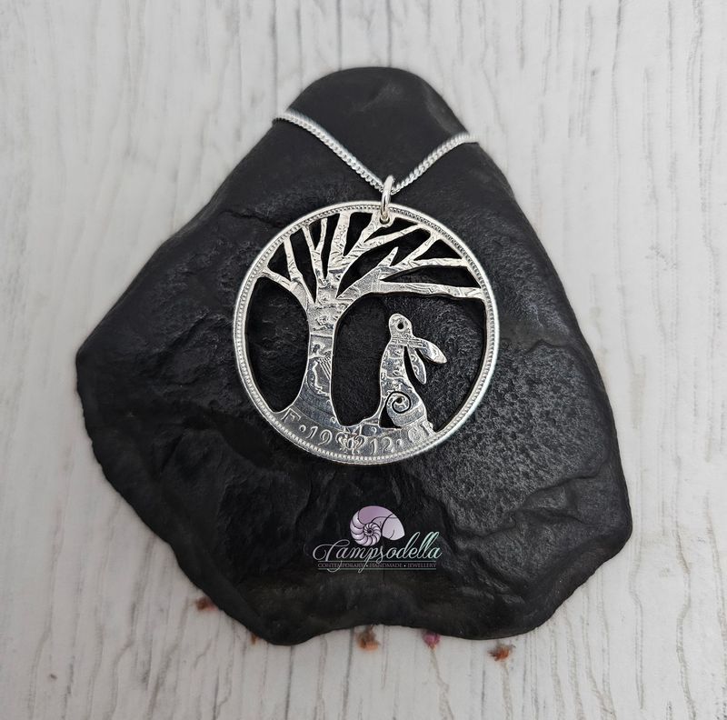 Forest Gazing Hare -  Silver Half Crown coin