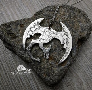 Silver Dragon necklace- Half-crown 925 Silver Dragon necklace- Half-crown 925