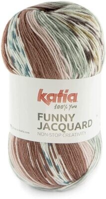Funny Jacquard , bunte Wolle selbstmusternd
