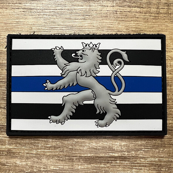 Badge PVC Roude Leiw Blue Line Rectangle