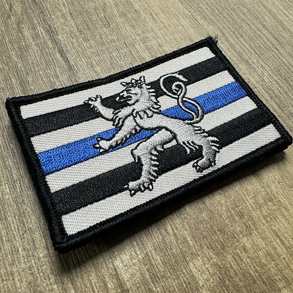 Badge Roude Leiw Blue thin Line Rectangle