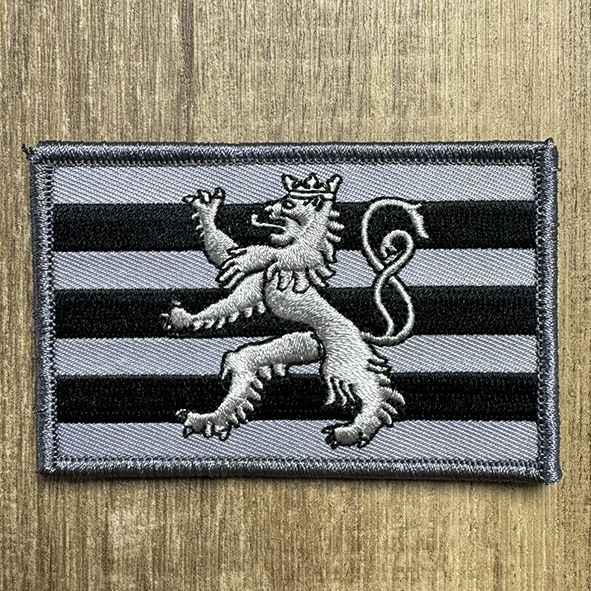 Badge Luxembourg Grey Rectangle
