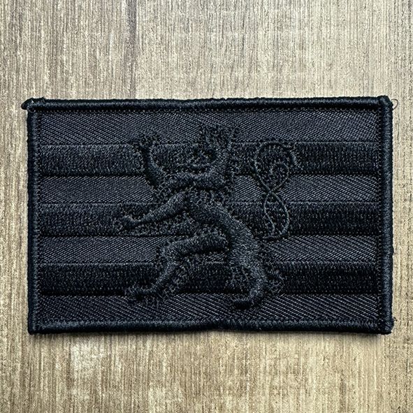 Badge Luxembourg All Black Rectangle