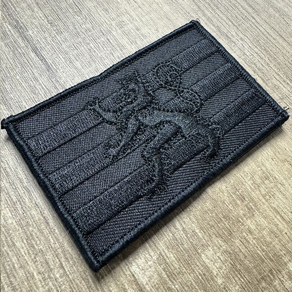 Badge Luxembourg All Black Rectangle