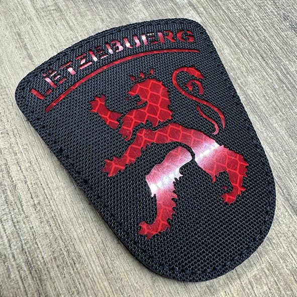 Badge Laser Cut Roude Leiw Black and Red