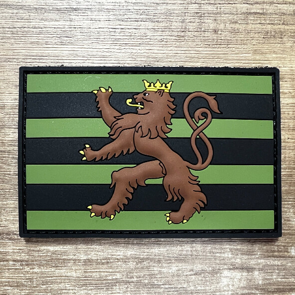 Badge PVC Roude Leiw Maron foncé