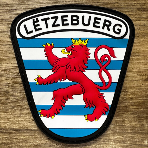 Badge PVC Luxembourg Roude Leiw