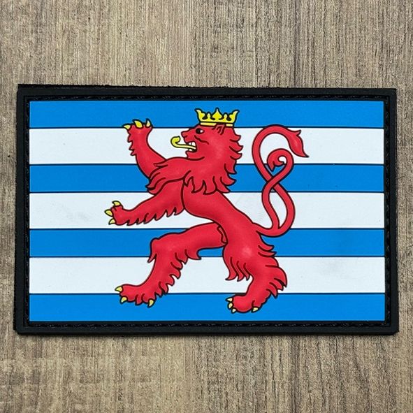 Badge PVC Luxembourg Roude Leiw Rectangle
