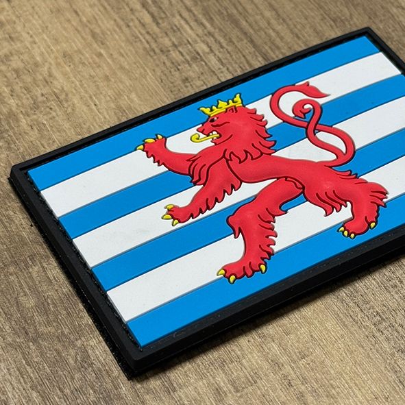 Badge PVC Luxembourg Roude Leiw Rectangle