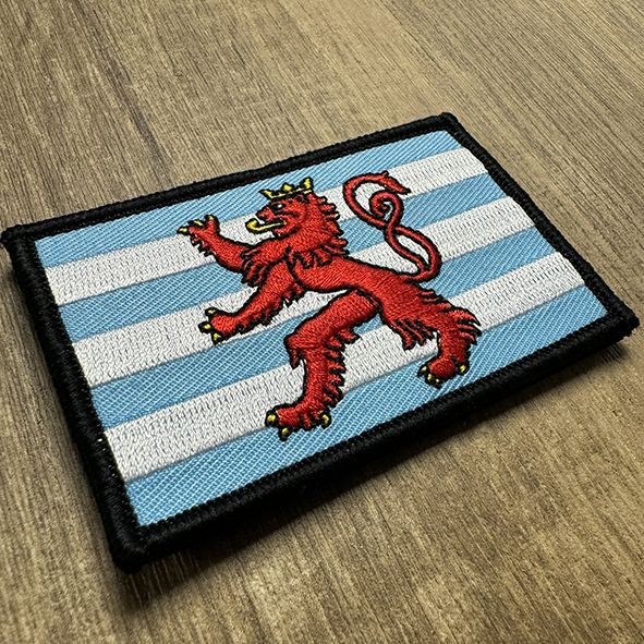 Badge Luxembourg Roude Leiw Rectangle