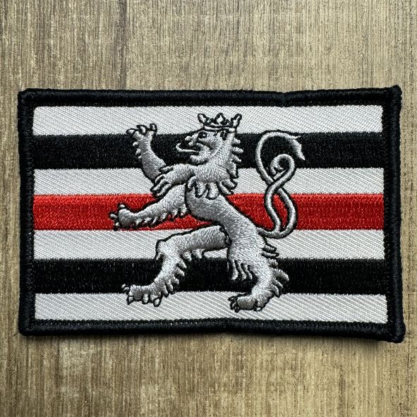 Badge Roude Leiw Red thin Line Rectangle