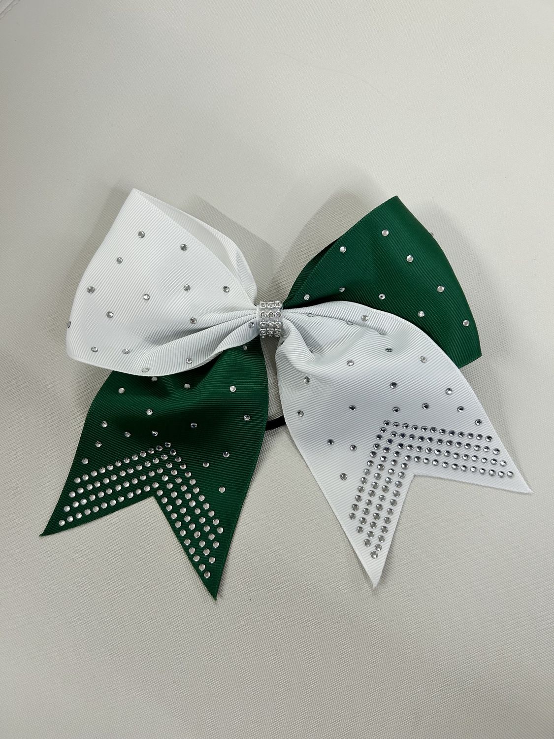 Green &amp; White Bow