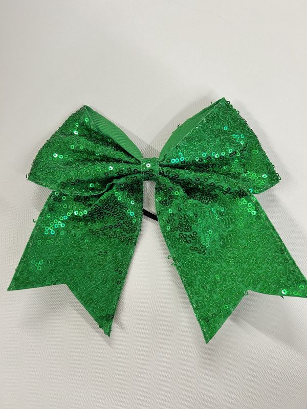 Green Sequin Bow