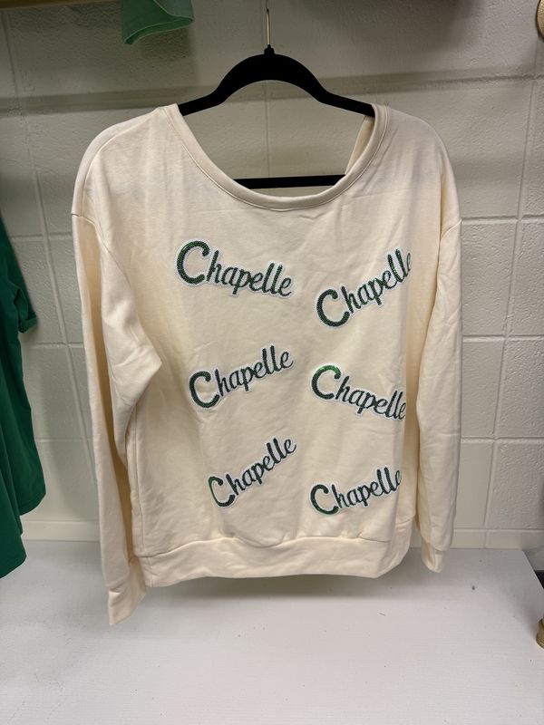 Bow Back Sequin Sweater- Ladies