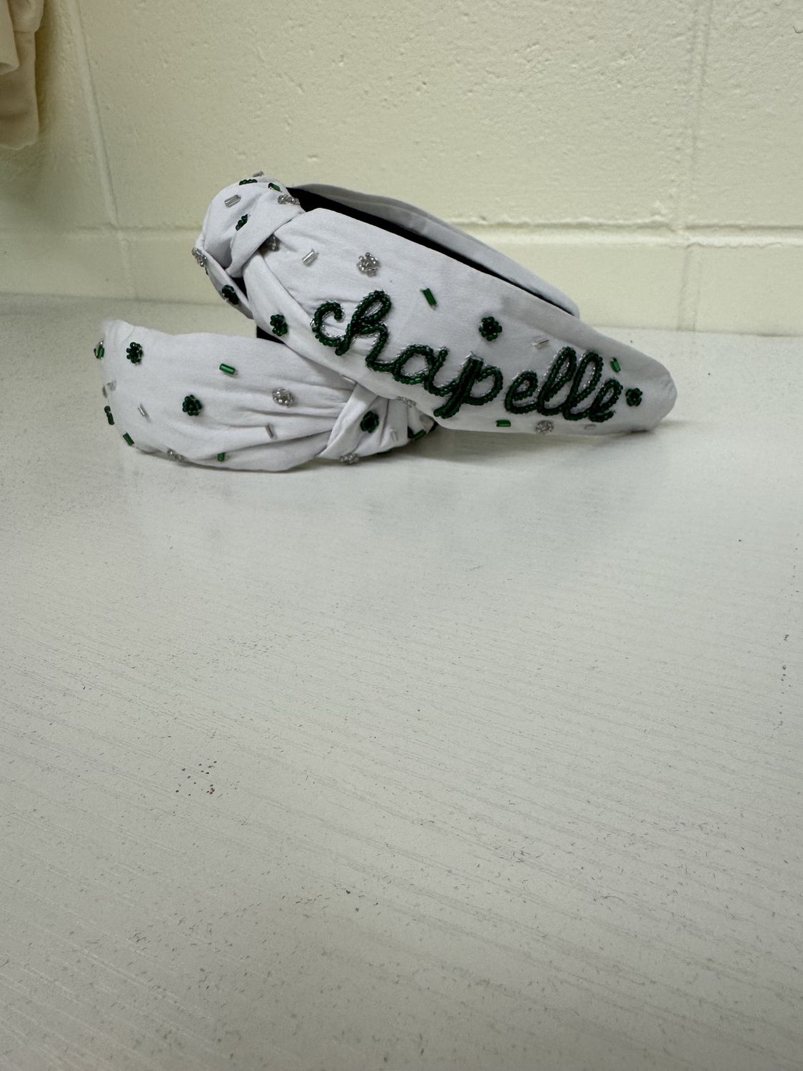 Beaded Headband- White