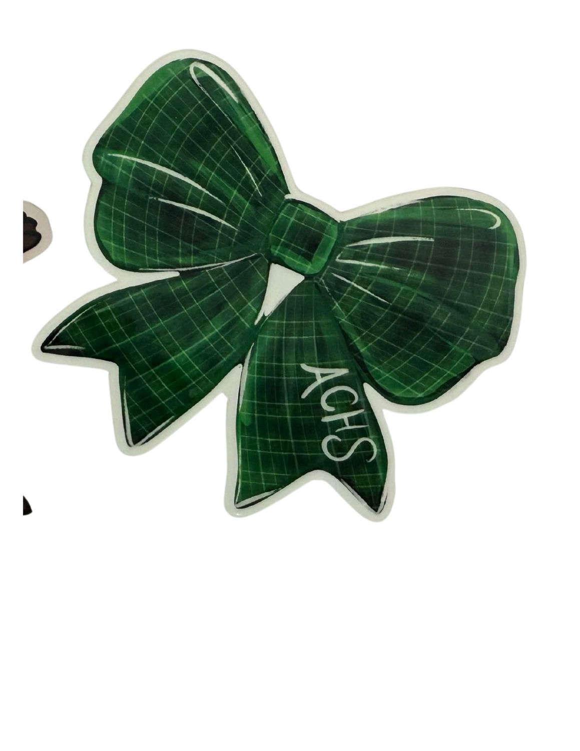 Plaid Bow Sticker