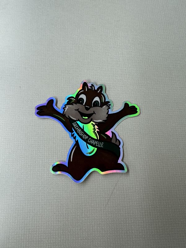 NEW Holographic Chipmunk Sticker