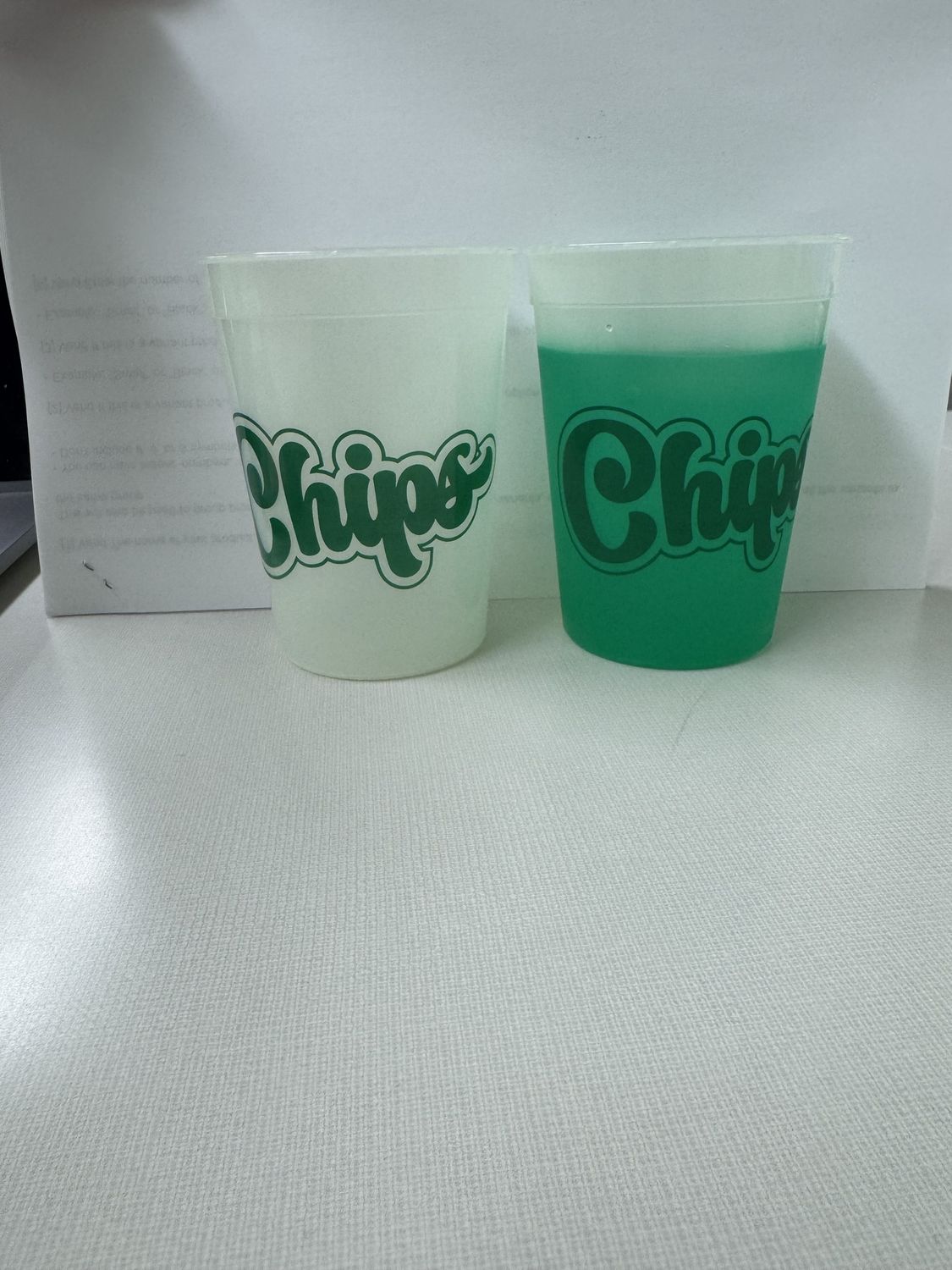 Color Changing Cup- White to Green