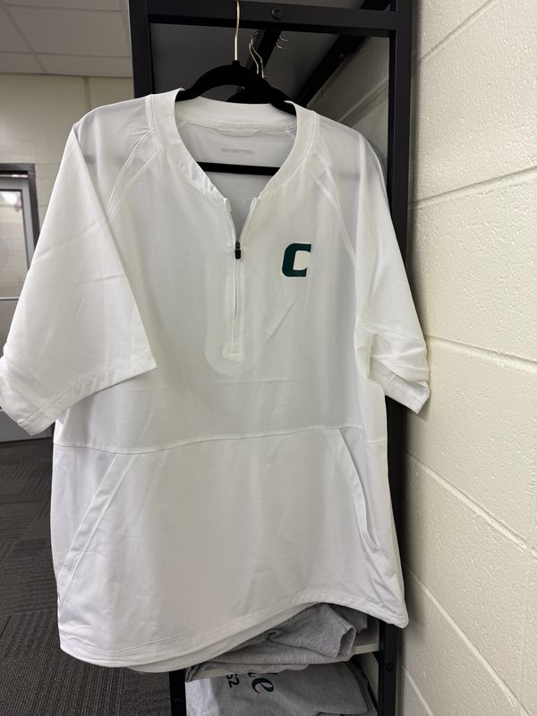 Men's 1/2 Zip Short Sleeve Jacket- White