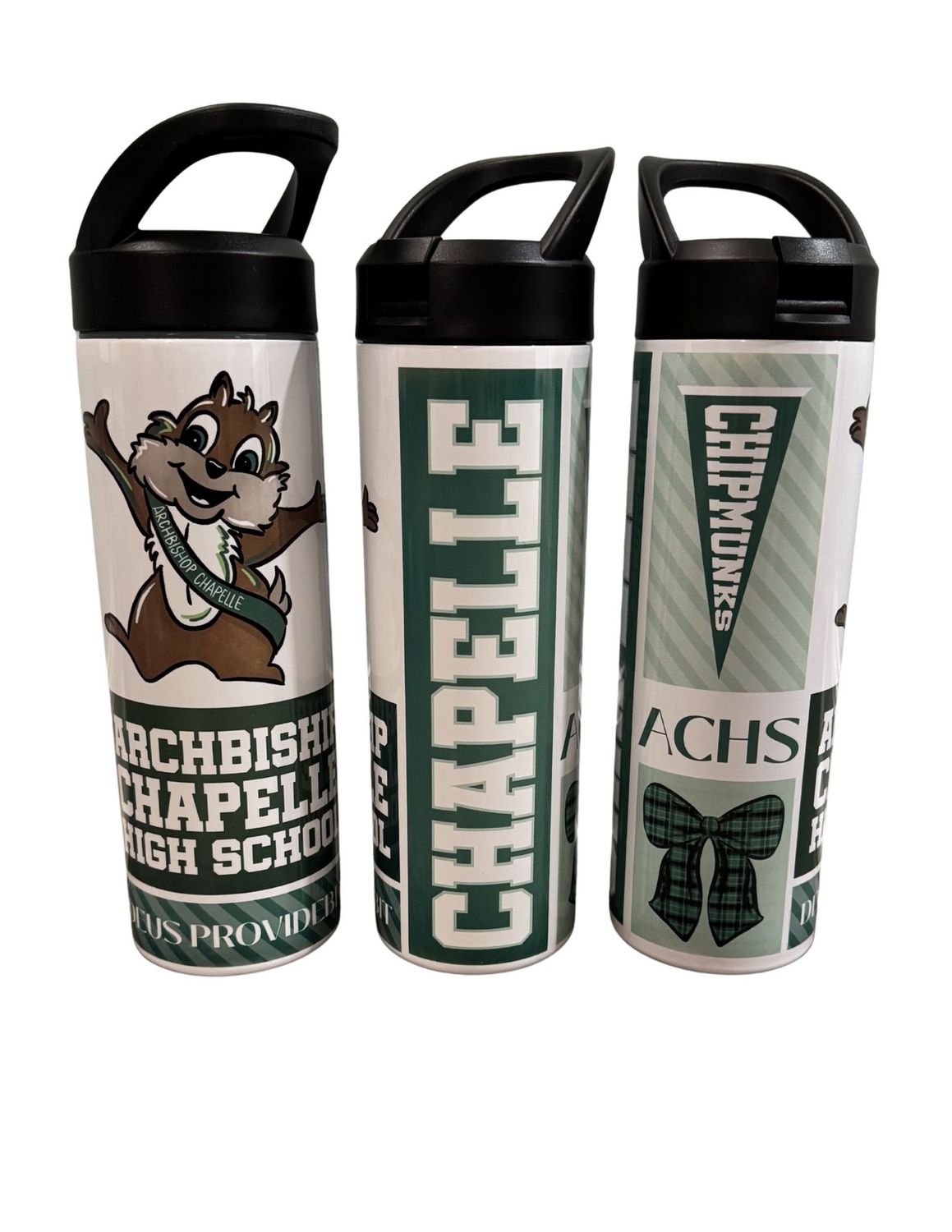 Metal Water Bottle with Fold Down Straw