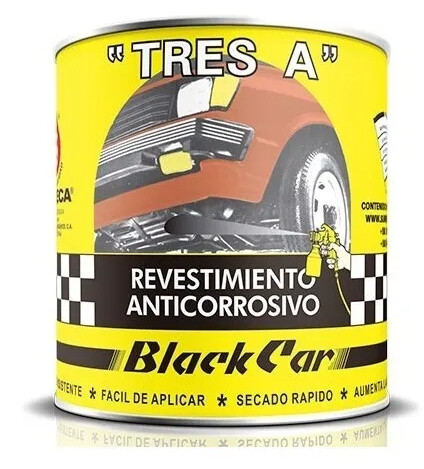 Pintura Asfáltica Anticorrosiva Automotriz Black Car 1/4galo
