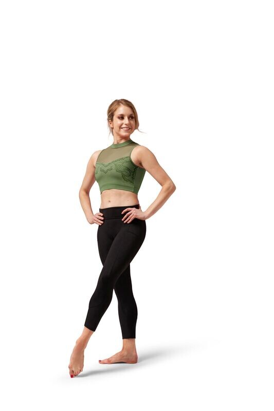 Sage green crop top