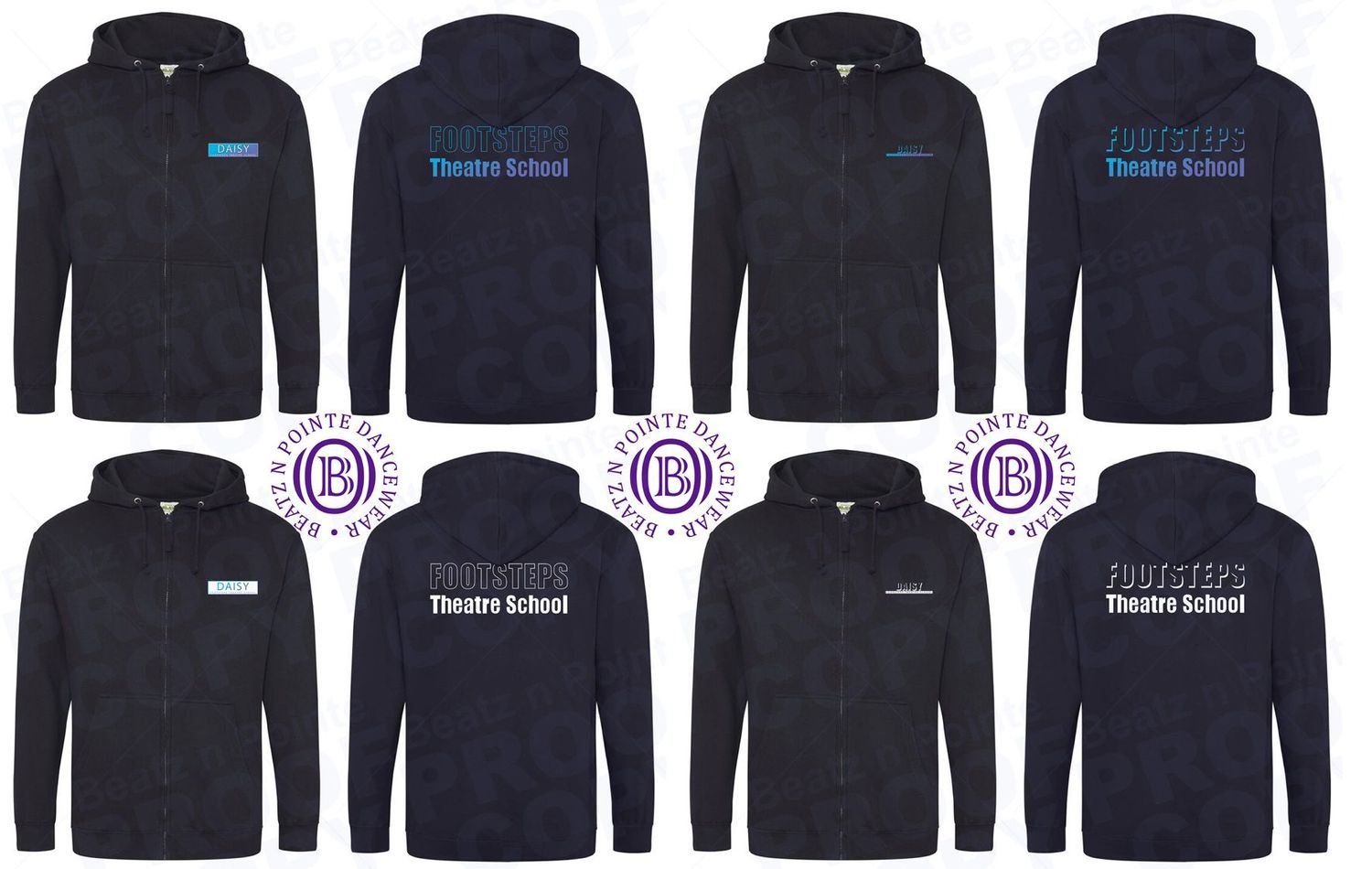 footsteps Zip hoodie