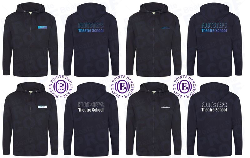 footsteps Zip hoodie