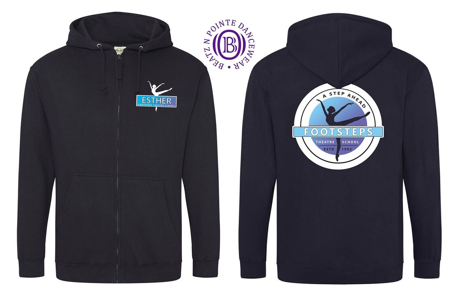 footsteps zip hoodie