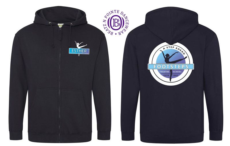 footsteps zip hoodie