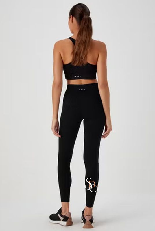 Savannah Orange/black leggings