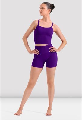 Ladies Violet Cross Back Crop Top
