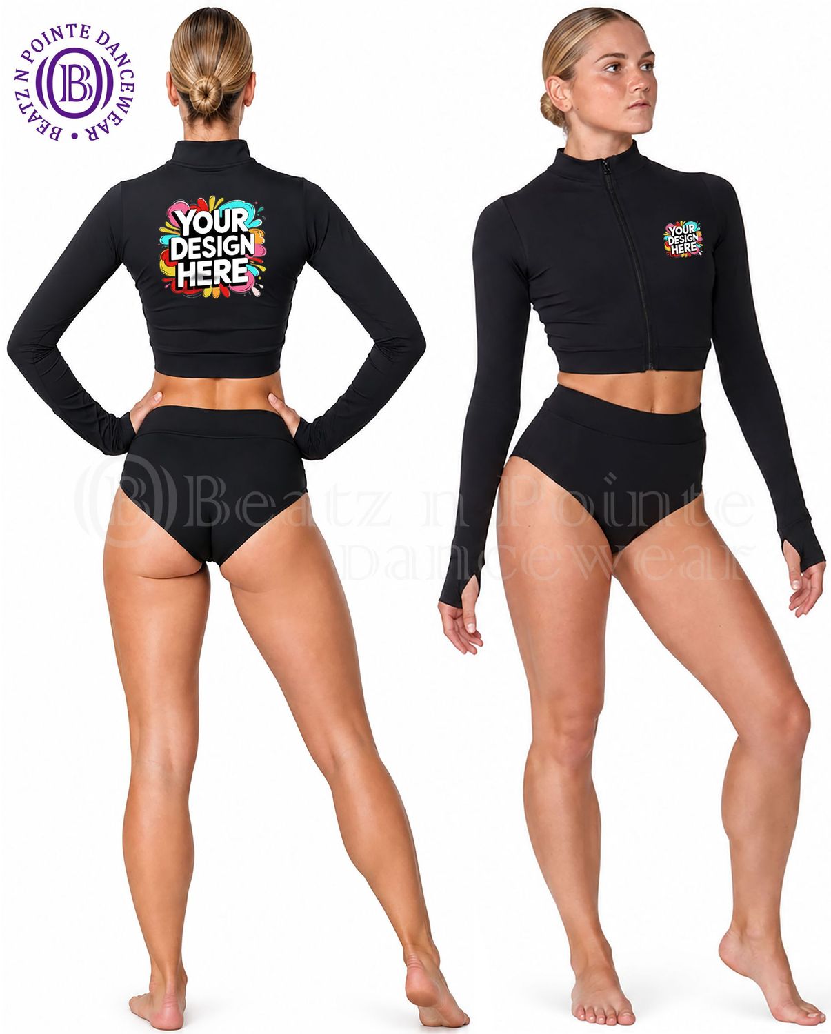 Cropped jacket (zipped) Cropped jacket (zipped)