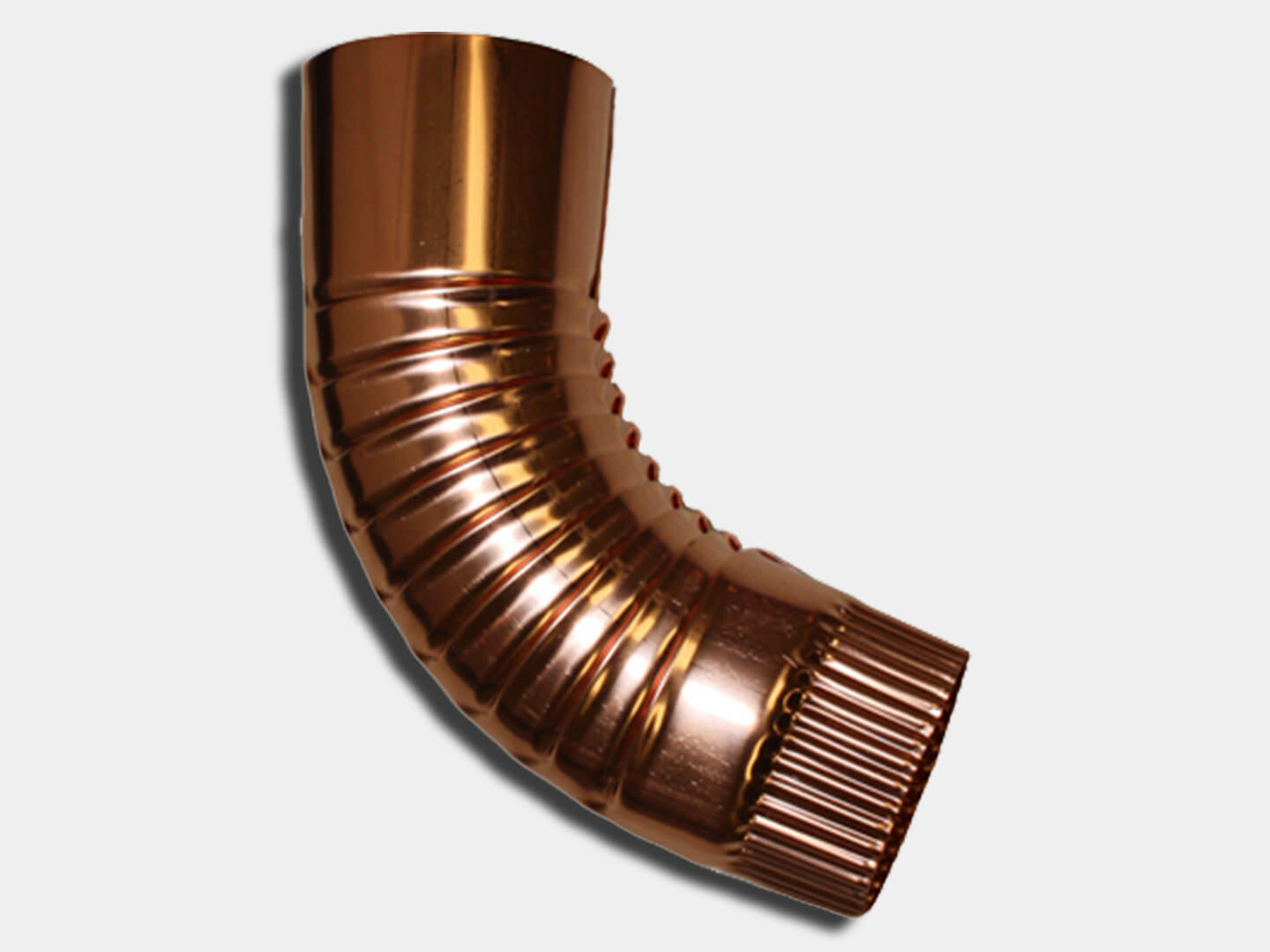 Plain Round Copper Elbow for Downspout K&M Gutters Shop K&M Sheet