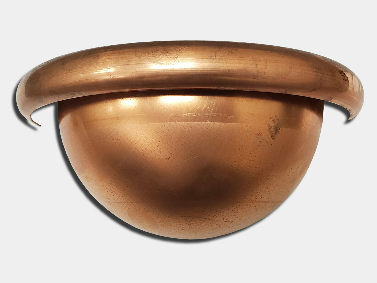Half Round Copper Gutter Euro Spherical End Cap Shop K&M Sheet