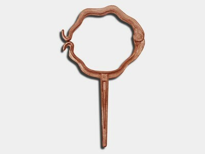 Round Corrugated Downspout Hook - Copper Coated Round Corrugated Downspout Hook - Copper Coated